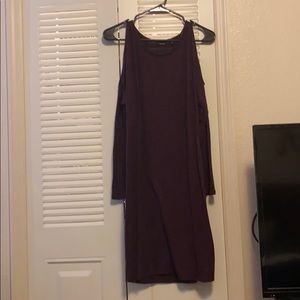 Light cold shoulder sweater dress